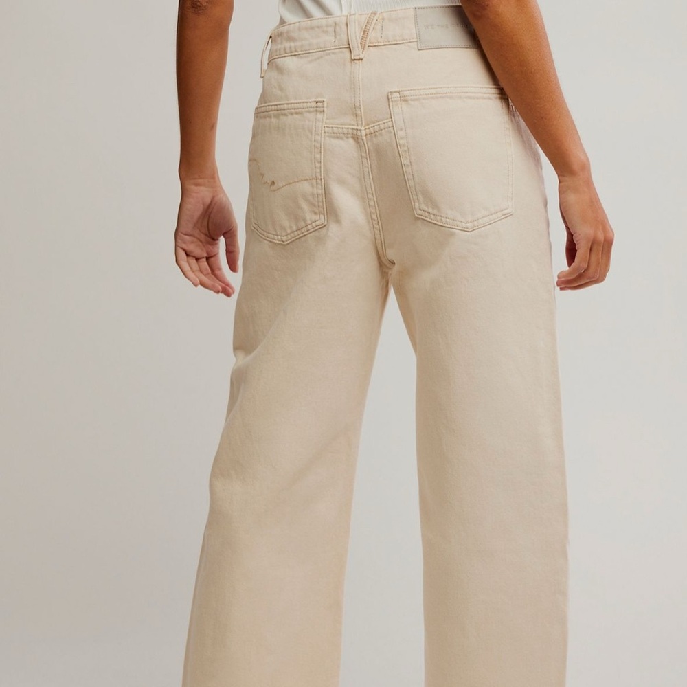 Free People We the Free Deep Trance Dropped Boyfriend Jean Casual Khaki NWOT 24 - Picture 2 of 6